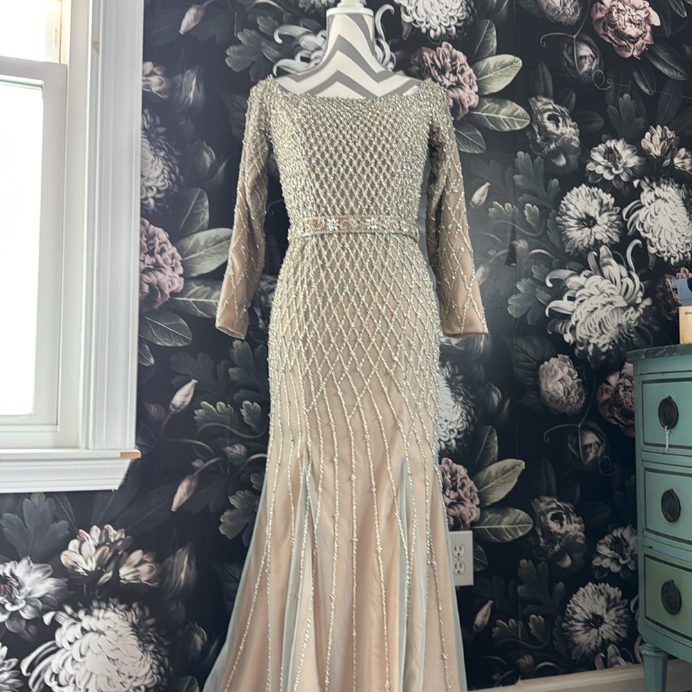 Stephen Yearick crystal beaded gown